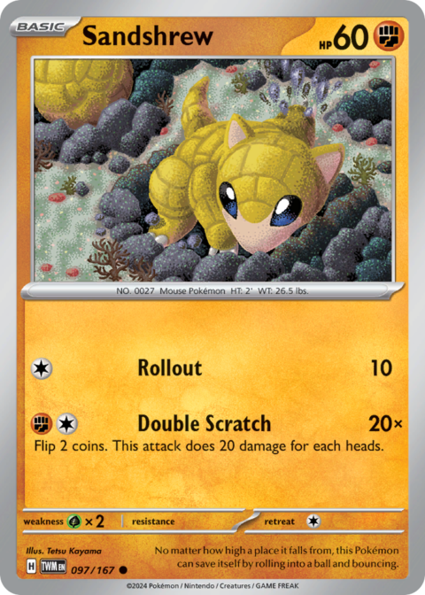 Sandshrew - TWM #97 - Reverse Holo