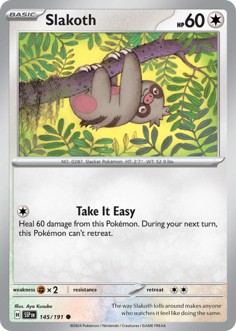 Slakoth - SSP #145 - Reverse Holo