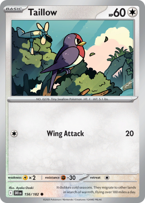 Taillow - DRI #156 - Reverse Holo