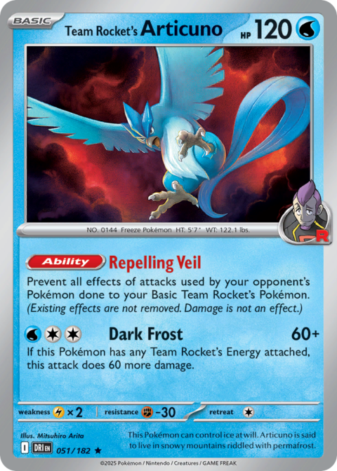 Team Rocket's Articuno - DRI #51 - Reverse Holo