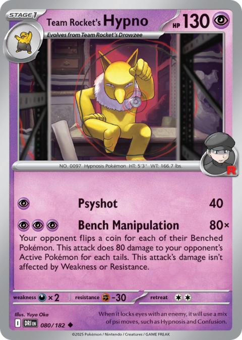 Team Rocket's Hypno - DRI #80 - Normal