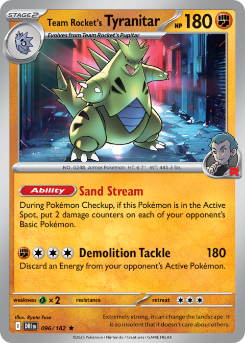 Team Rocket's Tyranitar - DRI #96 - Holo