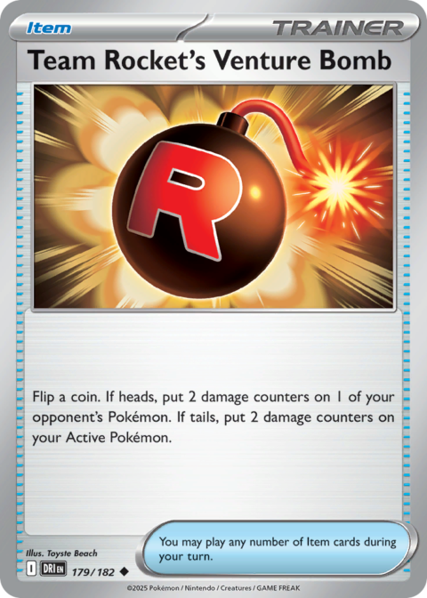 Team Rocket's Venture Bomb - DRI #179 - Reverse Holo