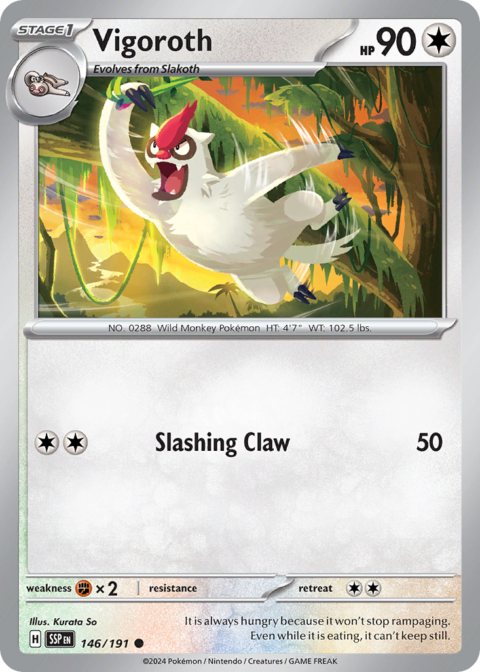 Vigoroth - SSP #146 - Reverse Holo