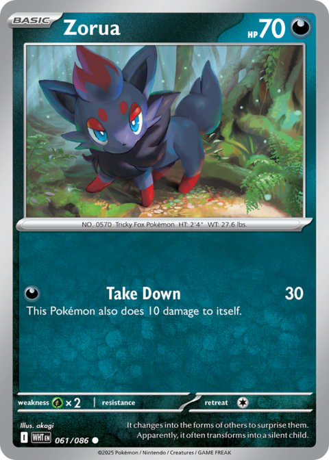 Zorua - WHT #61 - Reverse Holo